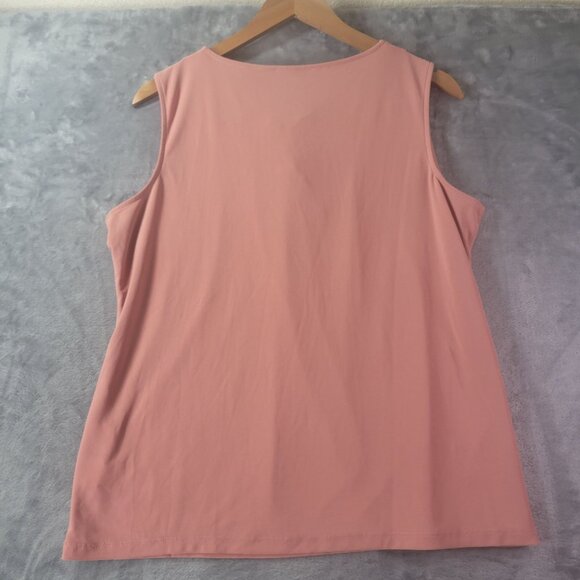 Nine‎ West Womens Sleeveless Knot Front Top Large Pink Workwear Career Vibes - Picture 7 of 8